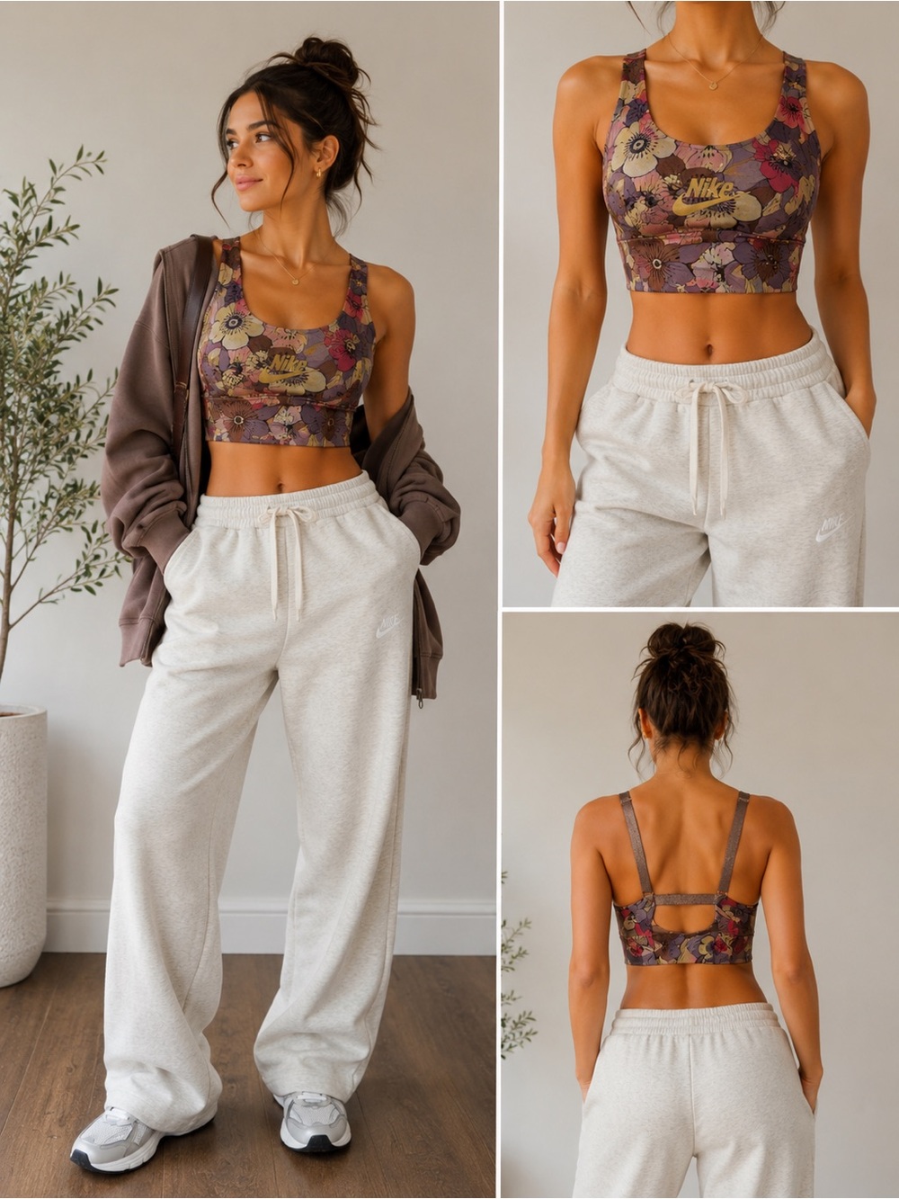 Nike Floral Longline Sports Bra | Women’s XS | Multicolor Floral Print | EUC